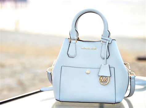 powder blue michael kors purse